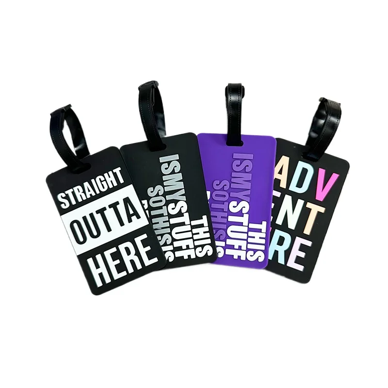 

Новая багажная бирка из ПВХ с буквенным принтом, бирка для чемодана, имя, идентификационная адресная этикетка, дорожные бирки, багажные бирки, праздничные дорожные аксессуары