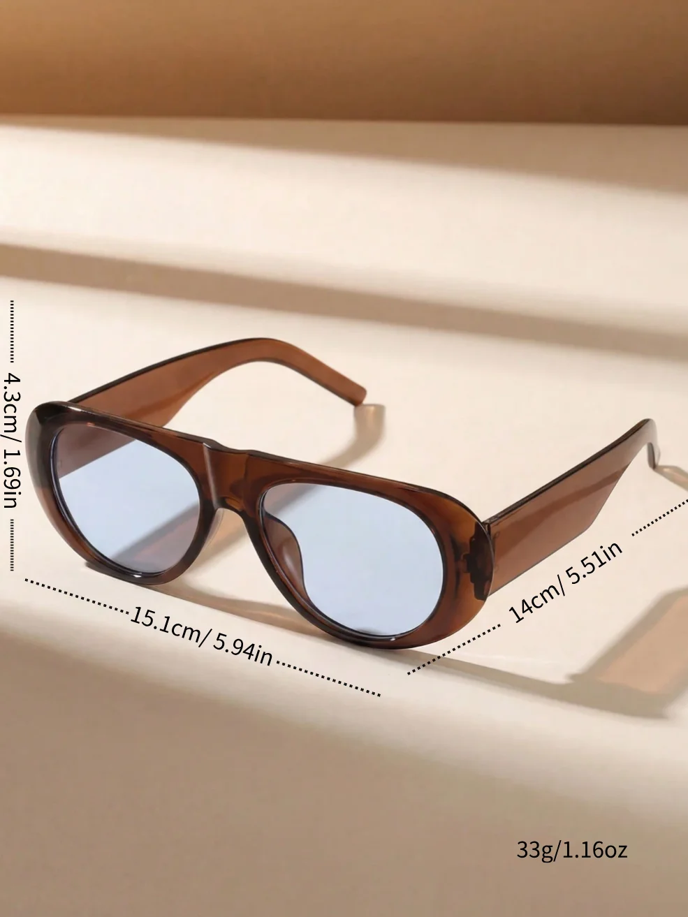 Unisex Brown Aviator Sunglasses with Blue Lenses, Suitable for Driving, Street Photography, Shopping, and Traveling