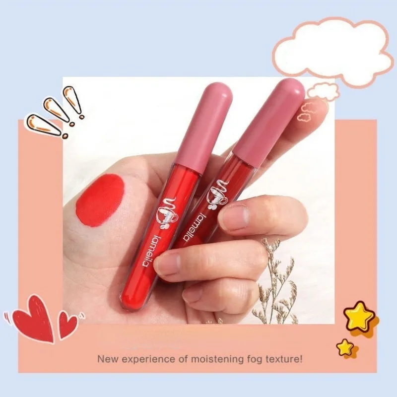 Mist Velvet Texture Lip Gloss Nude Matte Red Lipstick Waterproof Long Lasting Moisturizing Lip Tint Korean Makeup Cosmetics