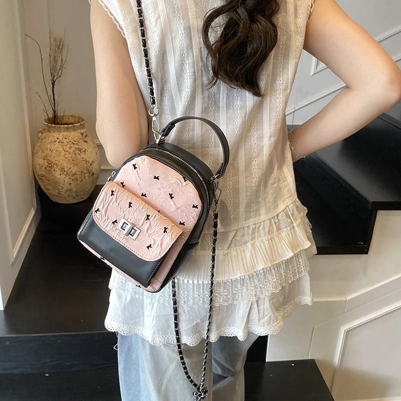 

Ladies' new trendy PU color mini shoulder bag backpack handbag рюкзак женский ita bag mochila bags for woman school bag 백팩 bags