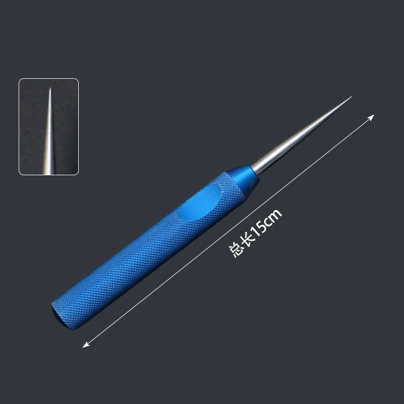 

Stainless steel tip flat head beauty piercing breaker 5.5cm titanium alloy facial buried skin piercing needle