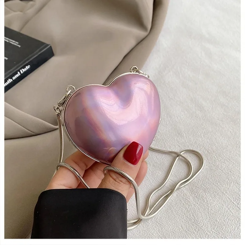 2024 Fashion For Women Ladies Luxury Heart Shape Coin Purse Evening Party Cute Shoulder Bag Crossbody bags Mini Small Handbags