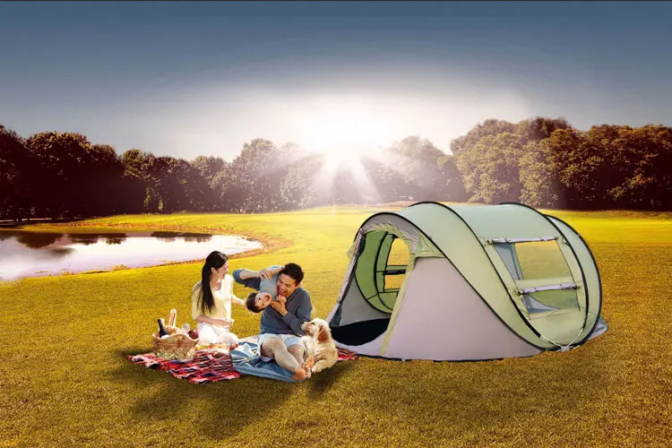 Quick Setup Automatic Camping Tent Waterproof Rain Proof Pop Up Instant Outdoor Family Tent