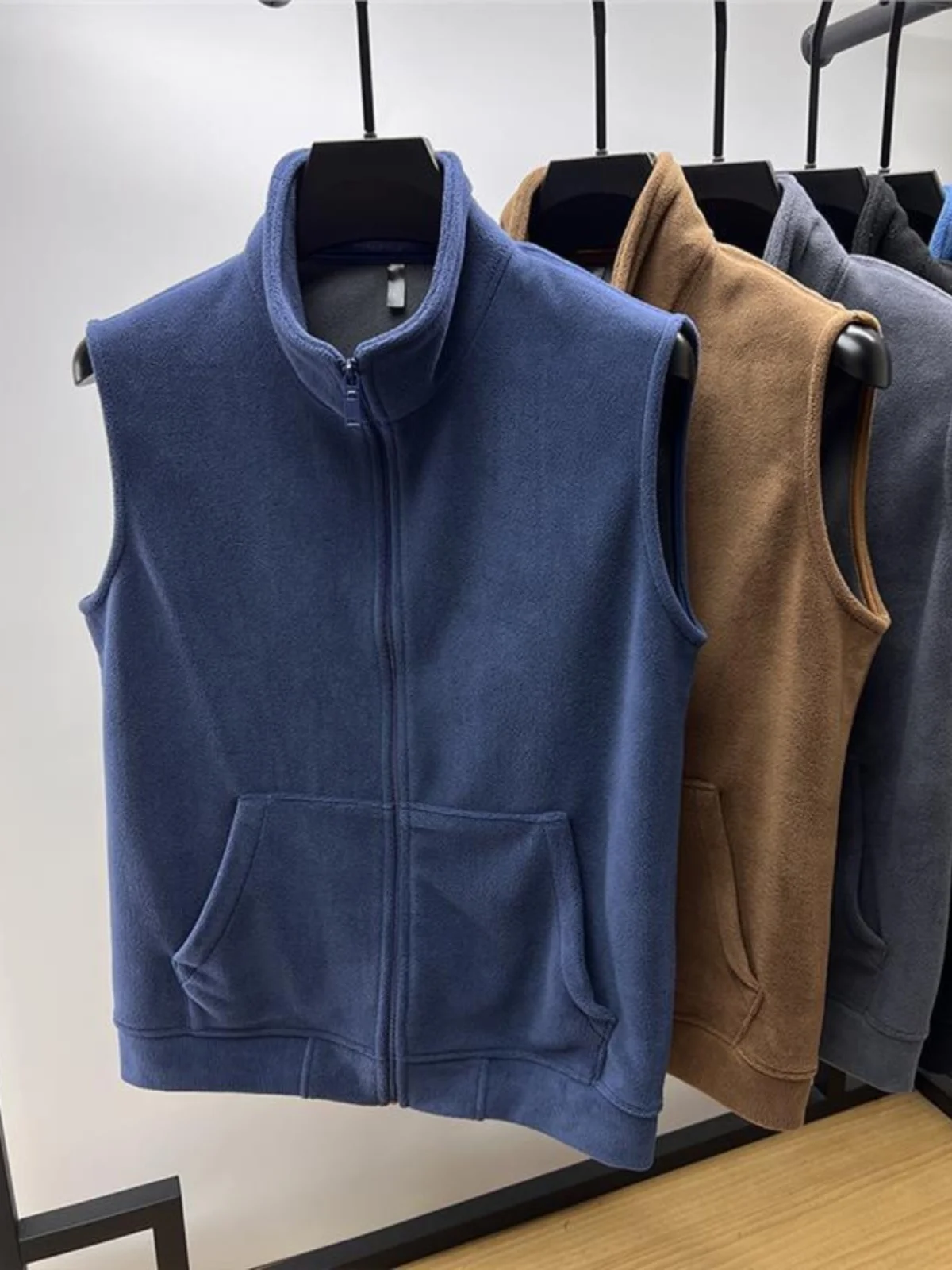 

Men's Fce Lined Vest Warmth Youthful Color Base Layer Thermal Underwear Tank Top Autumn Winter Faion Spor