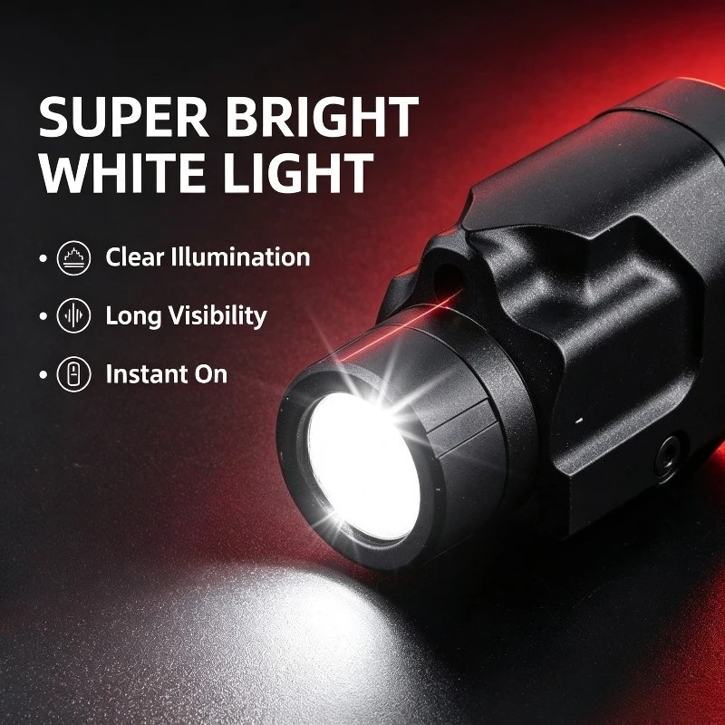 Gift Box Packed Premium Strobe Light Torch Universal 20MM Rail Adjustable Bright Light for Holiday Outdoor Gear Present