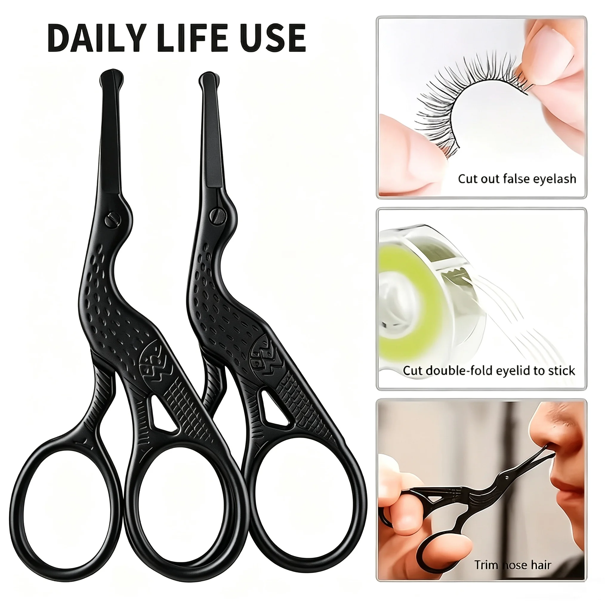1/2pcs Nose Hair Scissors with a Stainless Steel Rounded Tip Design, Suitable for Both Men And Women, Essential Tools for Daily