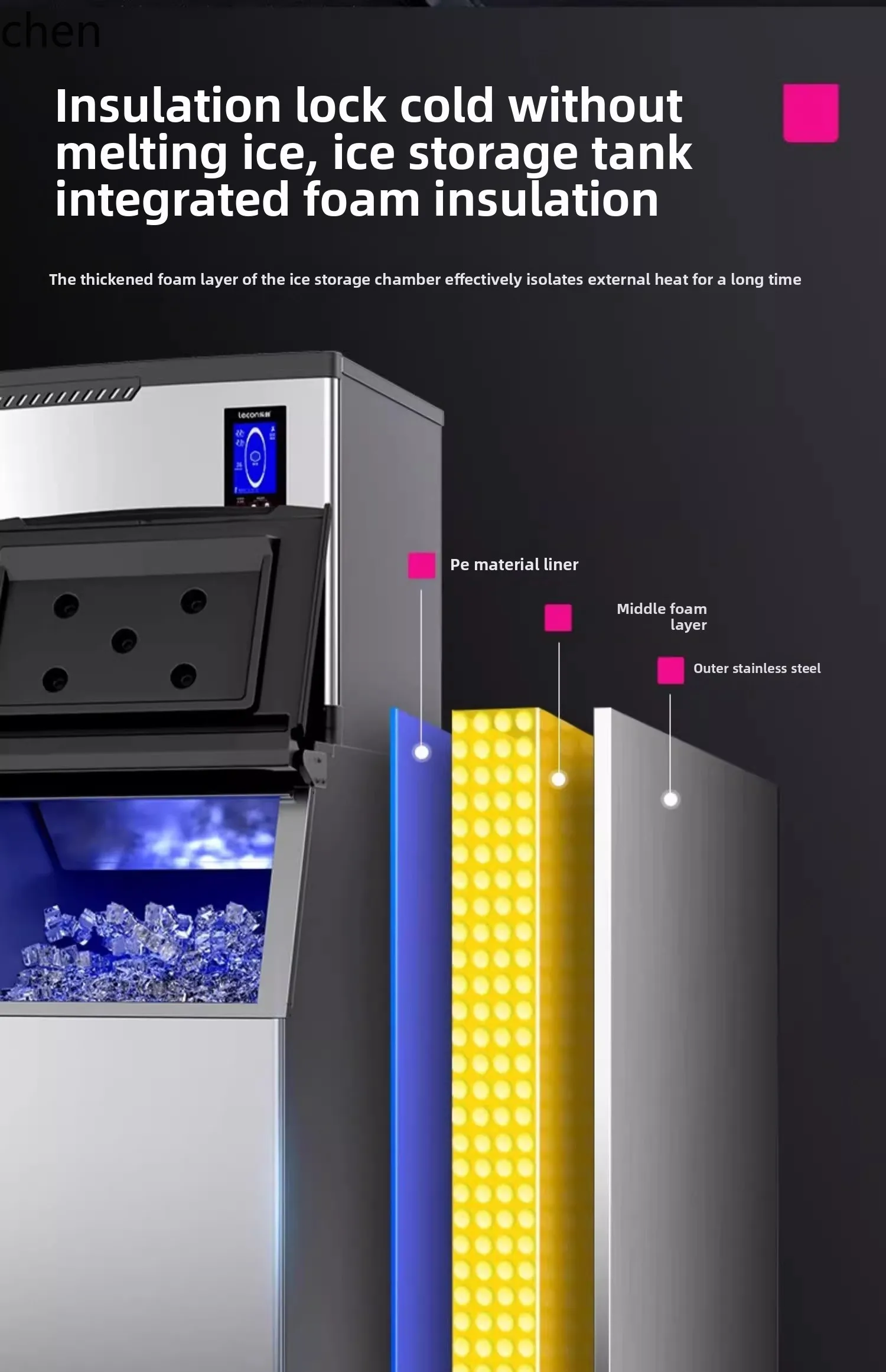 HTT Grande Macchina per il Ghiaccio Negozio di Tè al Latte 300/500KG Macchina Automatica per Ghiaccio per Cubi di Ghiaccio Macchina per Granuli Commerciale