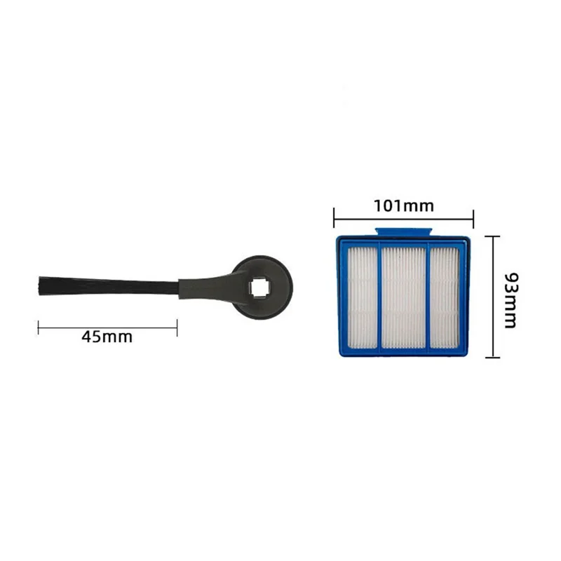 9M-Vacuum Cleaner Accessories Set As Shown Plastic For Shark IQ RV1001AE RV101 Side Brushes And For Shark HEPA Filters