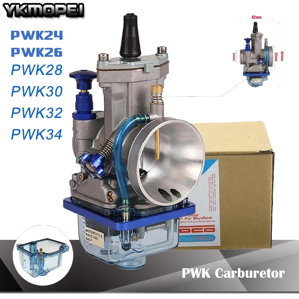 Uniwersalny motocykl gaźnik PWK 28 30 32 34MM oszczędność paliwa dla 125 150 175 200 250 300cc ATV motor terenowy motocykl Carb
