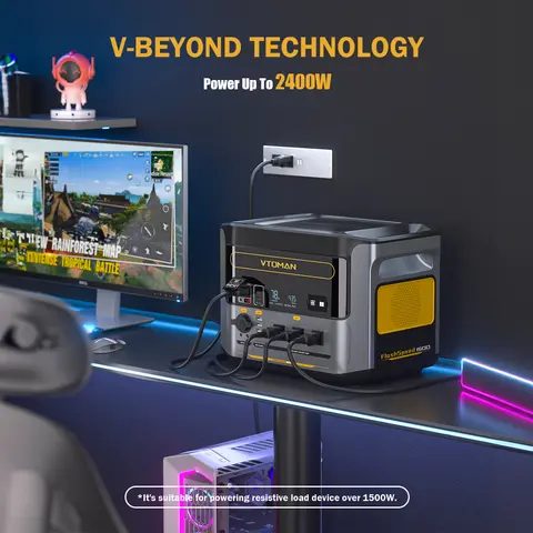 VTOMAN FlashSpeed 1500 bärbar kraftstation 1548Wh LiFePO4-batteri med 3000W topp för utomhuscamping, husbil, hemenergi 8 best sales utomhusbatteri - №2