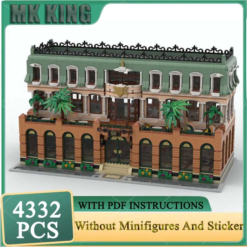 

City Street View Model Moc Building Bricks Grand Hotel Model Technology Blocks Gifts Christmas Toy DIY Assembly Construstion Set