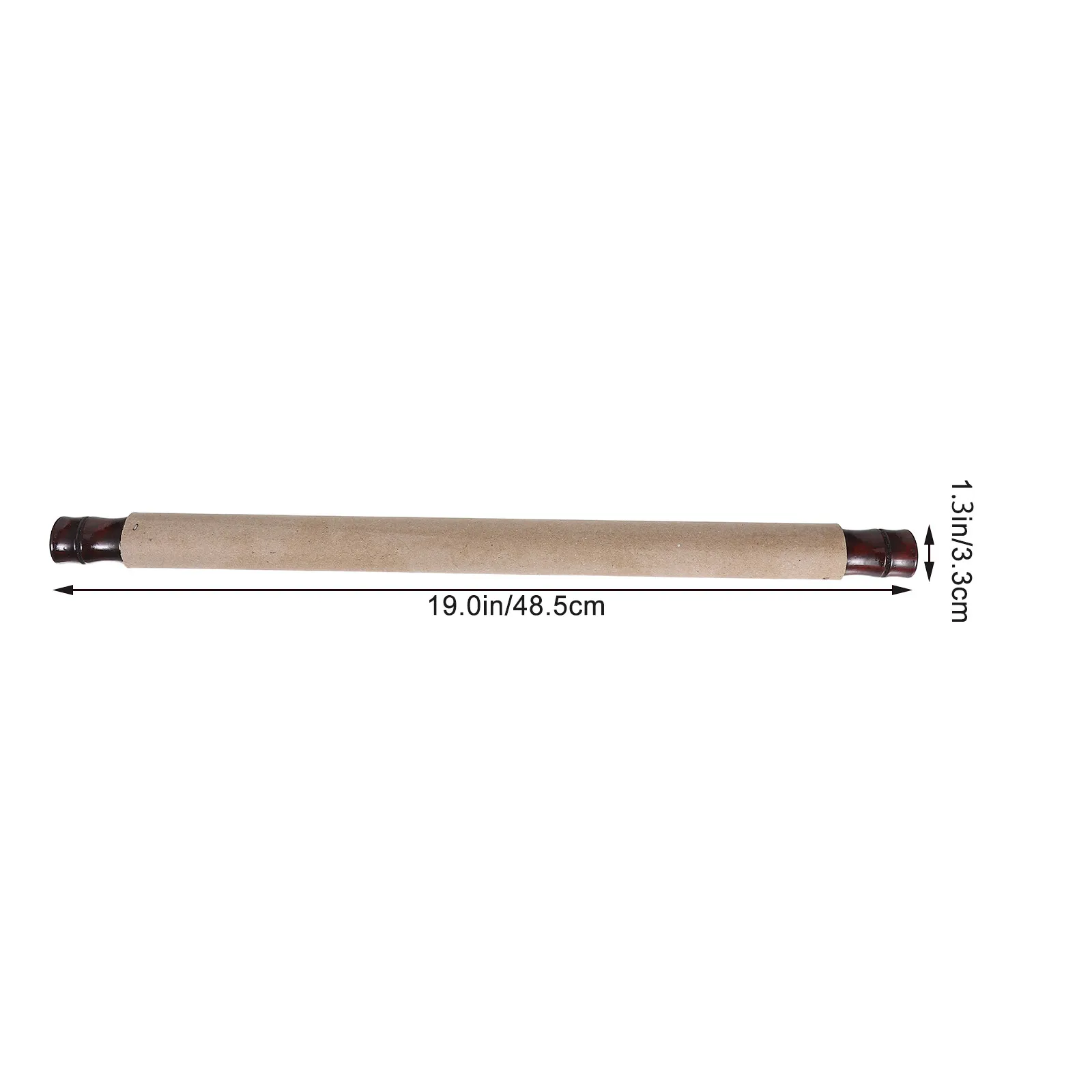 2Pcs Sturdy Wood Scroll Rods with Shaft Heads for Calligraphy Scrolls Paintings Ads Photos Mounting DIY Art Presentation