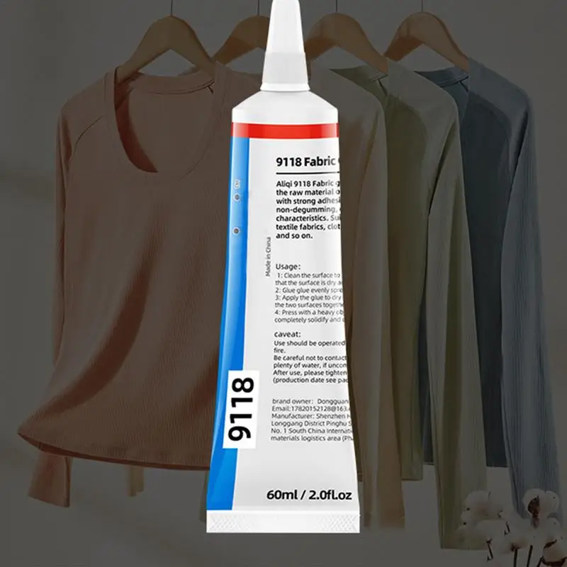 

Fabric Glue For Clothing Permanent Washable Waterproof Clothing Glue 60ml Built-in Tip Material Glue For Strong Bonding Craft