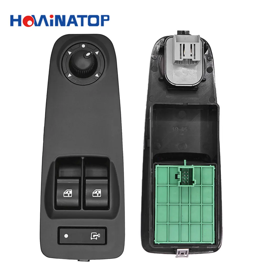 HOWINATOP 735487419 PIN Master Window Switch With Mirror Control For Fiat Ducato Peugeot Boxer Citroen Relay 2006-2015