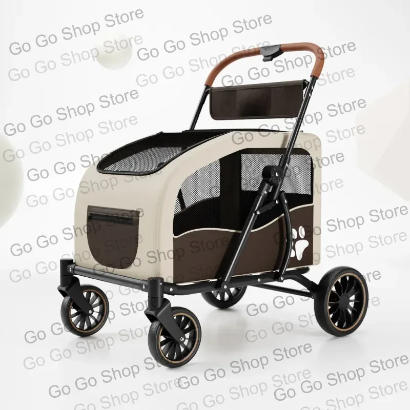 Medium and Large Dog Multi-functional Pet Cart Outdoor Travel Large Transportation Elderly Dog Cart Portable Foldable