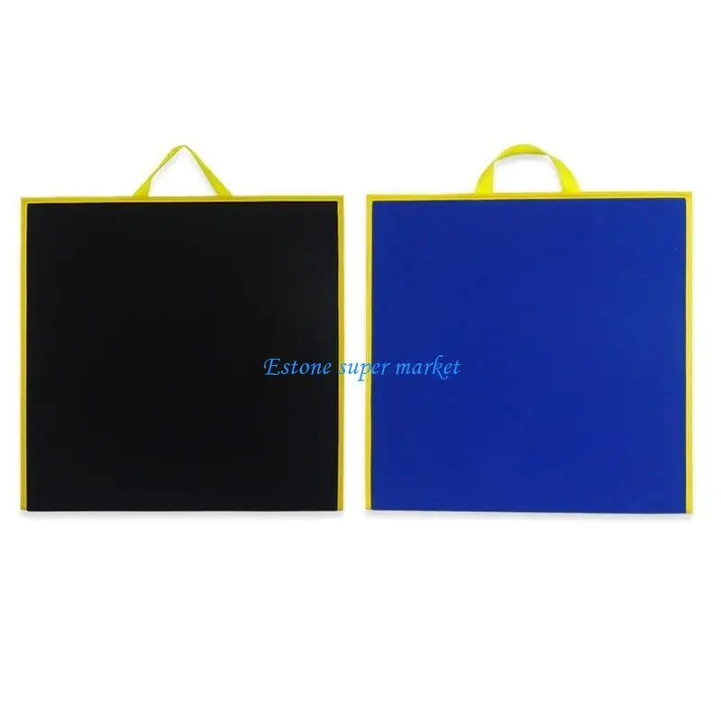 090B พับสีเขียว/กระดานสีดำ Felt Letter Board 17.12x17.32 นิ้วโพลีเอสเตอร์สำหรับสคริปต์คำและตัวอักษรข้อความ