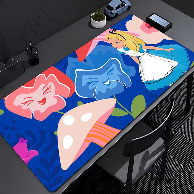 Mouse Pad Gamer Large Computer Notebook Pc Rubber Mousepad Carpet Gaming Accessories A-Alices in Wonderland Keyboard Desk Mat