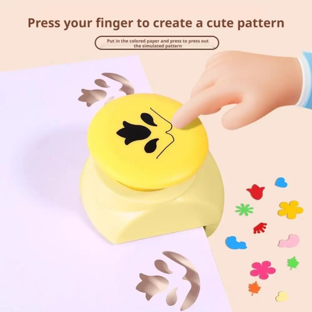 様々な形のdiyパンチャークラフトセット、収納ボックス付きプラスチック製、花型パンチdiyプロジェクト、シェイプカッター
