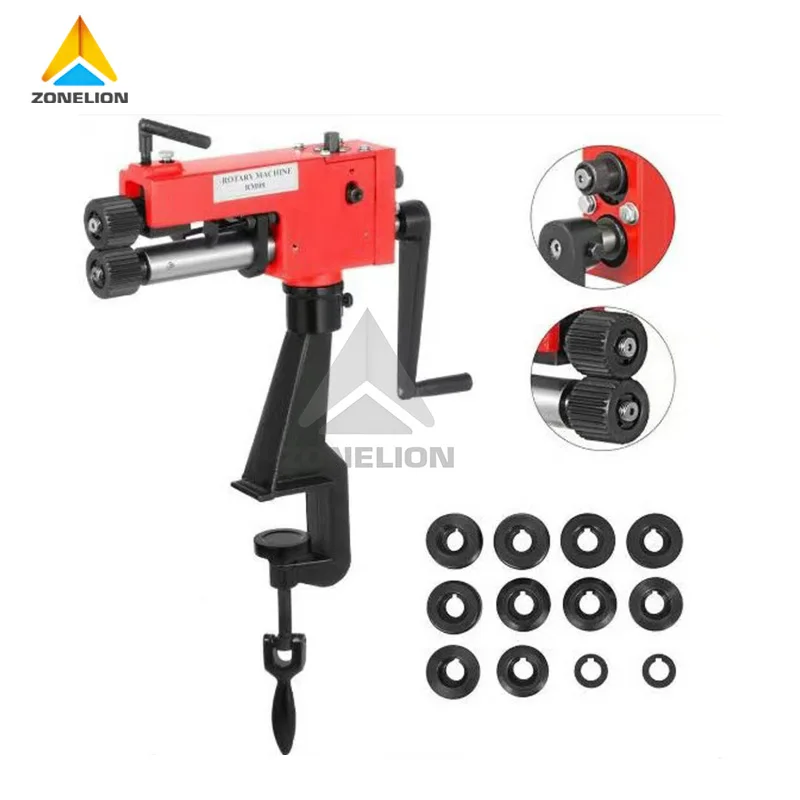 RM08 22Ga Mild Steel Plate 6 Set Dies Manual Rotary Forming Machine Bead Roller Hand Rolling Tool