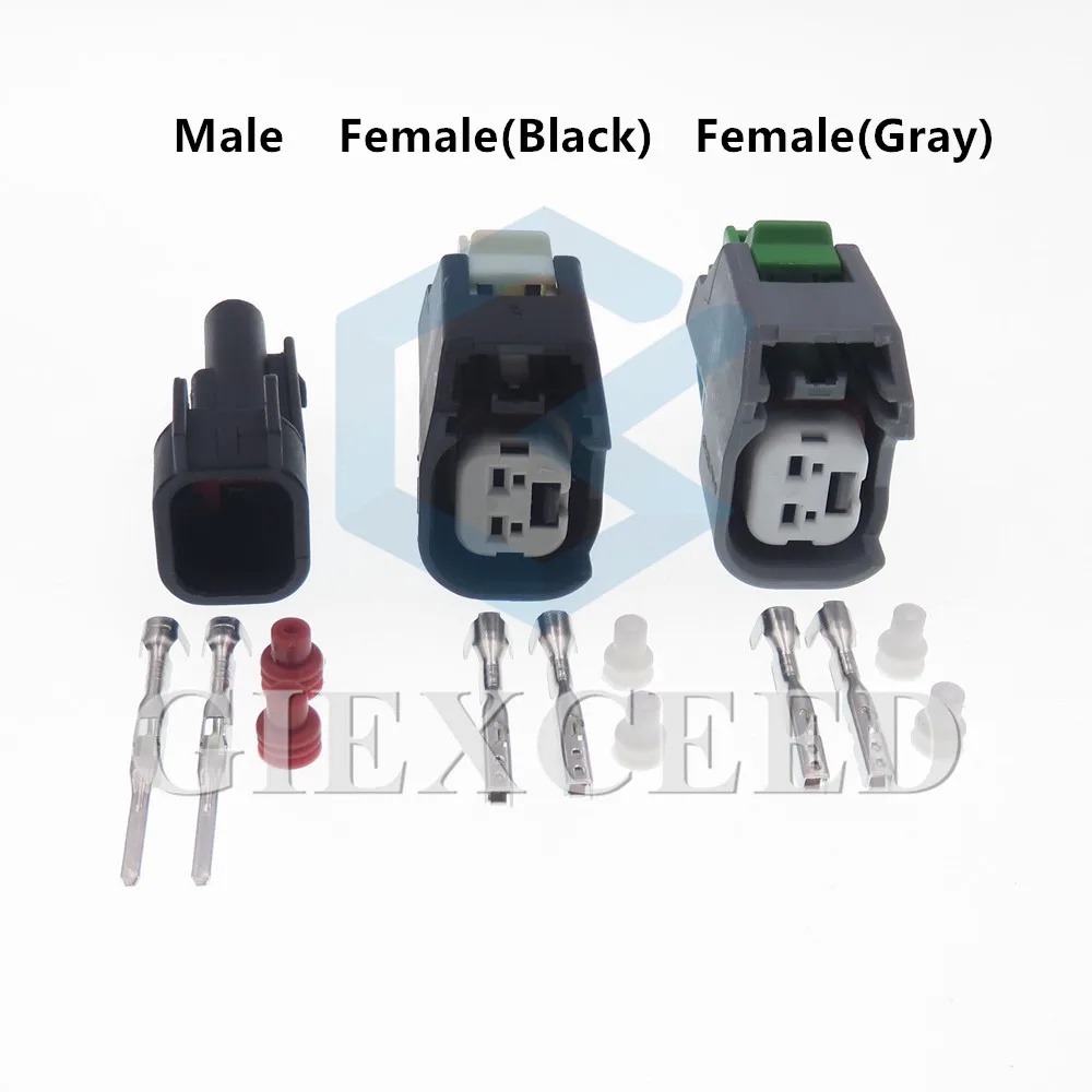 2 Sets 2 Pin AC Assembly 15419715 34675-0001 15497399 EV6 LS2 3 ID-1000 Injector Female Automotive Connector Socket For Car