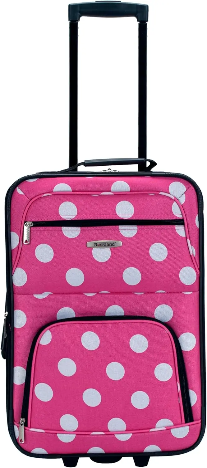Set Koper Expandable Pink Dots, 2-Piece dengan Roda Inline dan Pegangan Teleskopik