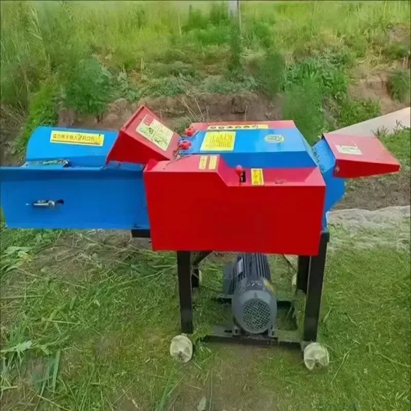 Electric Cow Sheep Animal Feed Food Rice Wheat Straw Forage Chopper Chaff Grass Corn Silage Cutting Making Machine 2