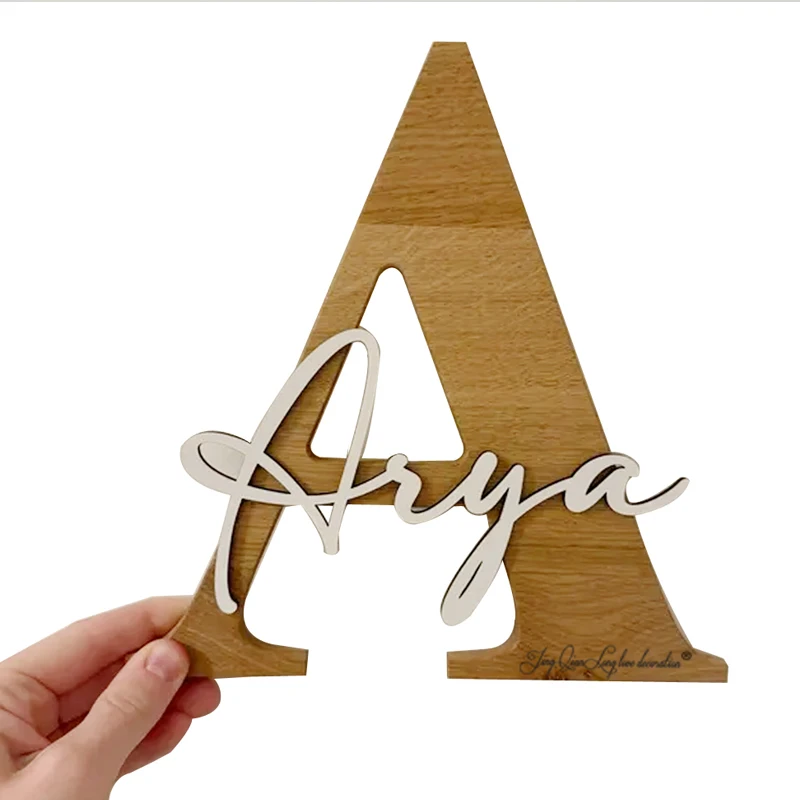 

Custom wooden door sign personalized with name, name plate for children's room, wooden lettering, decoration, wall decoration,