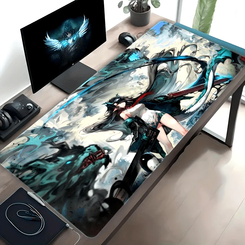 

Gaming Mouse Pad, Large Desk Mat, Anti-slip, Stitched Edges, Fantasy Anime Girl Print, Keyboard Pad for Gaming & Home Use