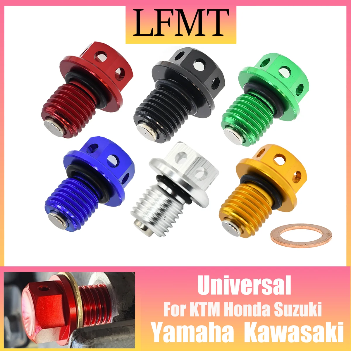 

M12xP1.5 Magnetic Oil Drain Plug Bolt Screw For Yamaha YZ400F YZ426F WR400F For KTM EXC SX SXF XC XCW XCF 2000-2023 2019