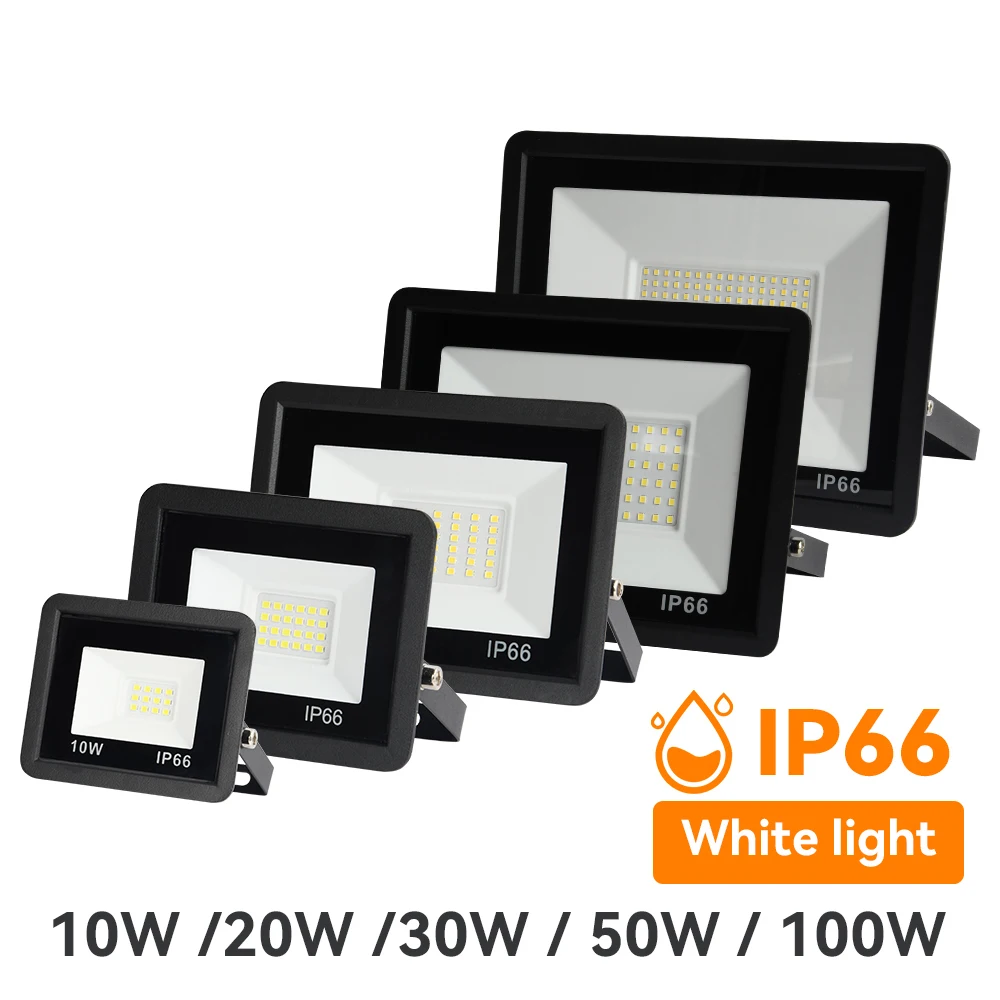 Luz de inundação led 10w 20 30 50 100 ac 220v refletor holofote luz de rua lâmpada de parede ip66 à prova dip66 água iluminação do jardim ao ar livre