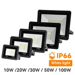 Luz de inundación LED 10W 20W 30W 50W 100W AC 220V Reflector farola lámpara de pared IP66 impermeable iluminación de jardín al aire libre