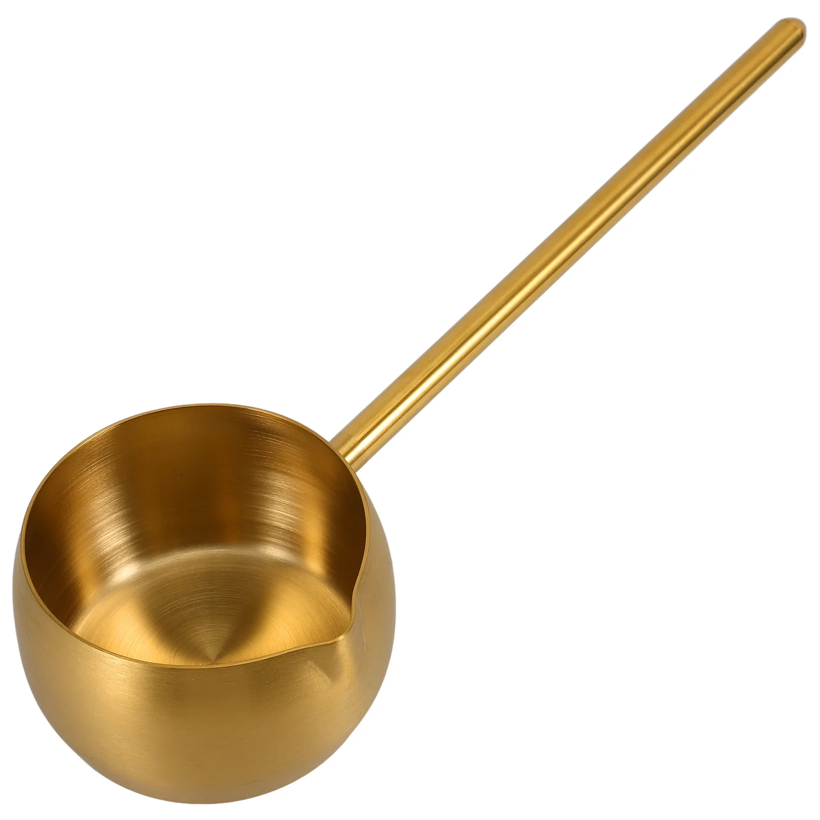 مغرفة زيت من الفولاذ المقاوم للصدأ 250 مللي ملعقة شوربة قحافة مياه مقبض طويل مغرفة معدنية مقاومة للاهتراء للاستخدام في المطبخ والمطعم #5