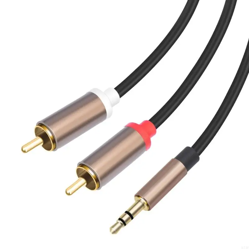 H7JF 3.5mm to RCAA Cable with 3.5mm to 2RCA Plugs for Superior Music Experience