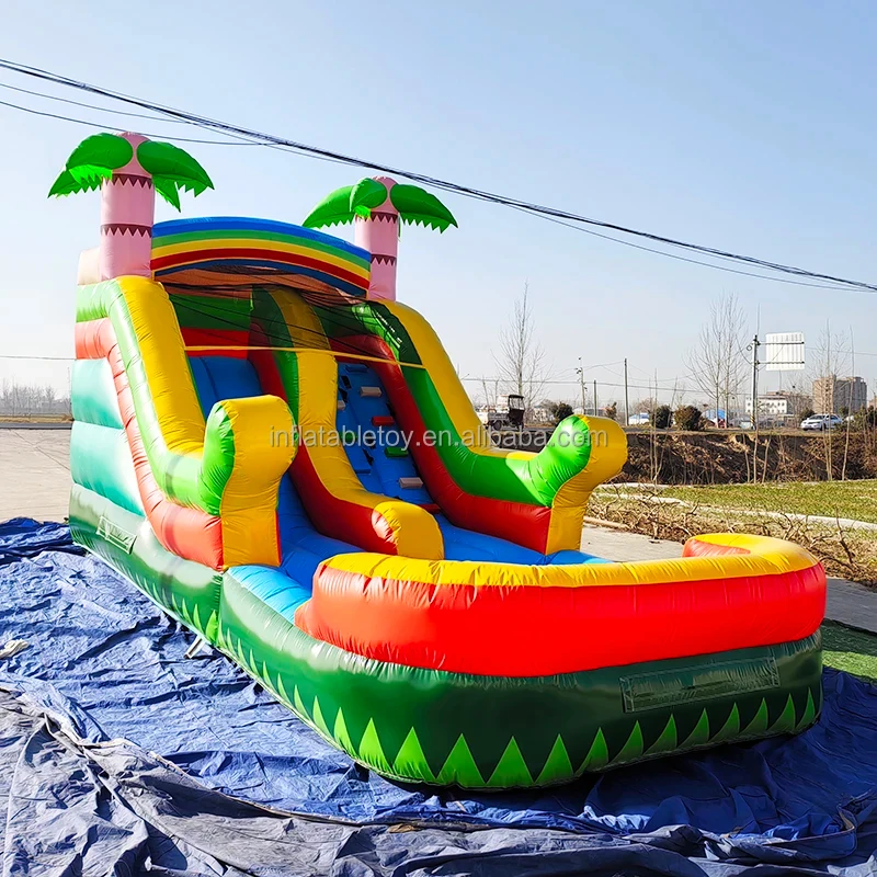 Durable  PVC Commercial Inflatable Water Slide With Water Slide Pool Outdoor Kids Play Equipment for Rental and Family