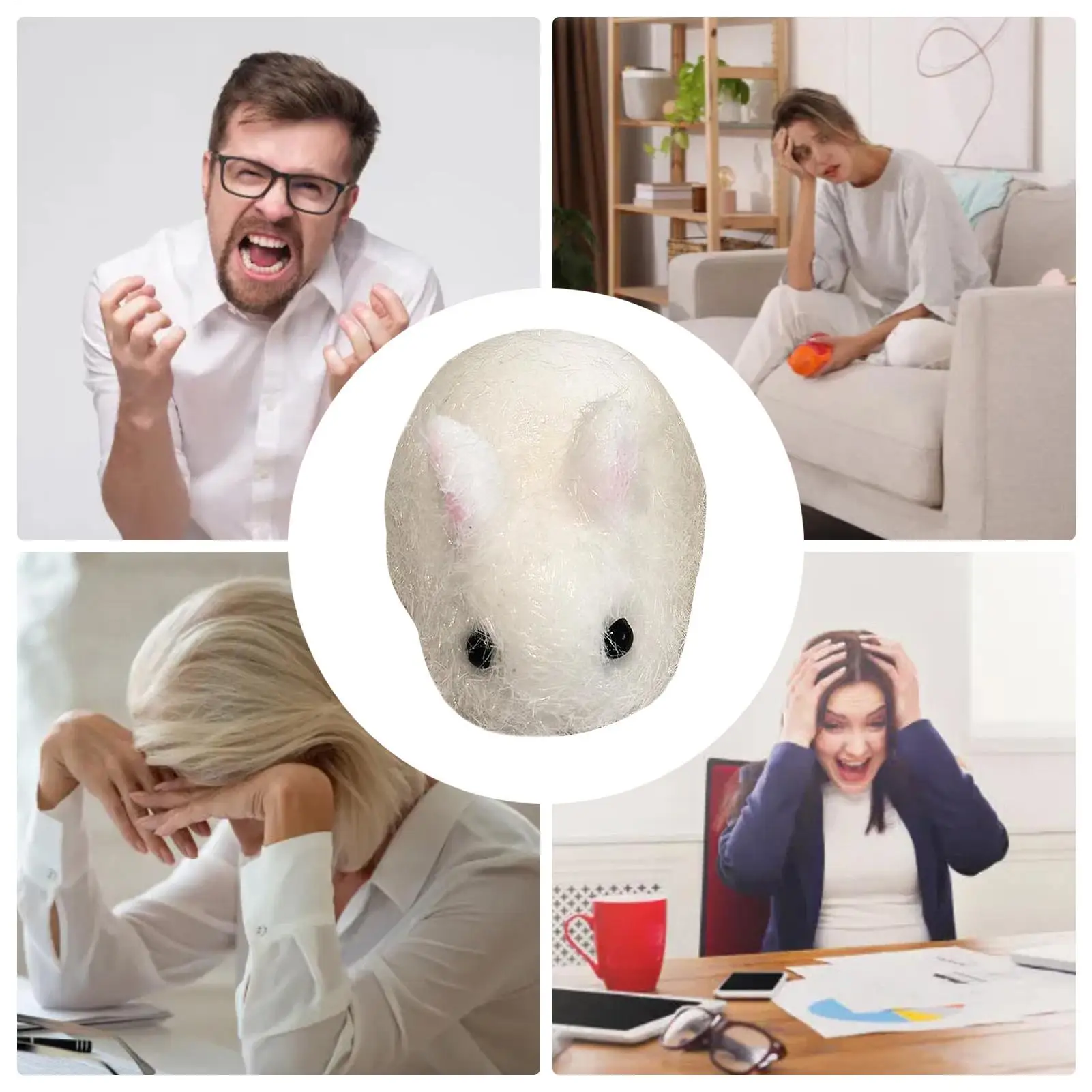 Giocattolo sensoriale coniglietto a rimbalzo lento Fidget Simpatico coniglietto da spremere Accessori antistress per bambini e adulti Giocattolo sensoriale morbido per