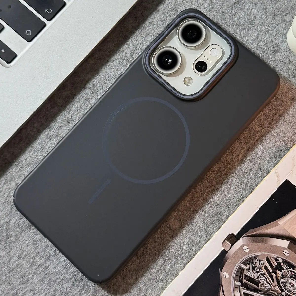 

Case For OPPO Reno 14 Pro 14 Stylish and Simple Magnetic PC Skin Friendly Cover For Oppo Reno13 13 Pro Shockproof Bumper Funda