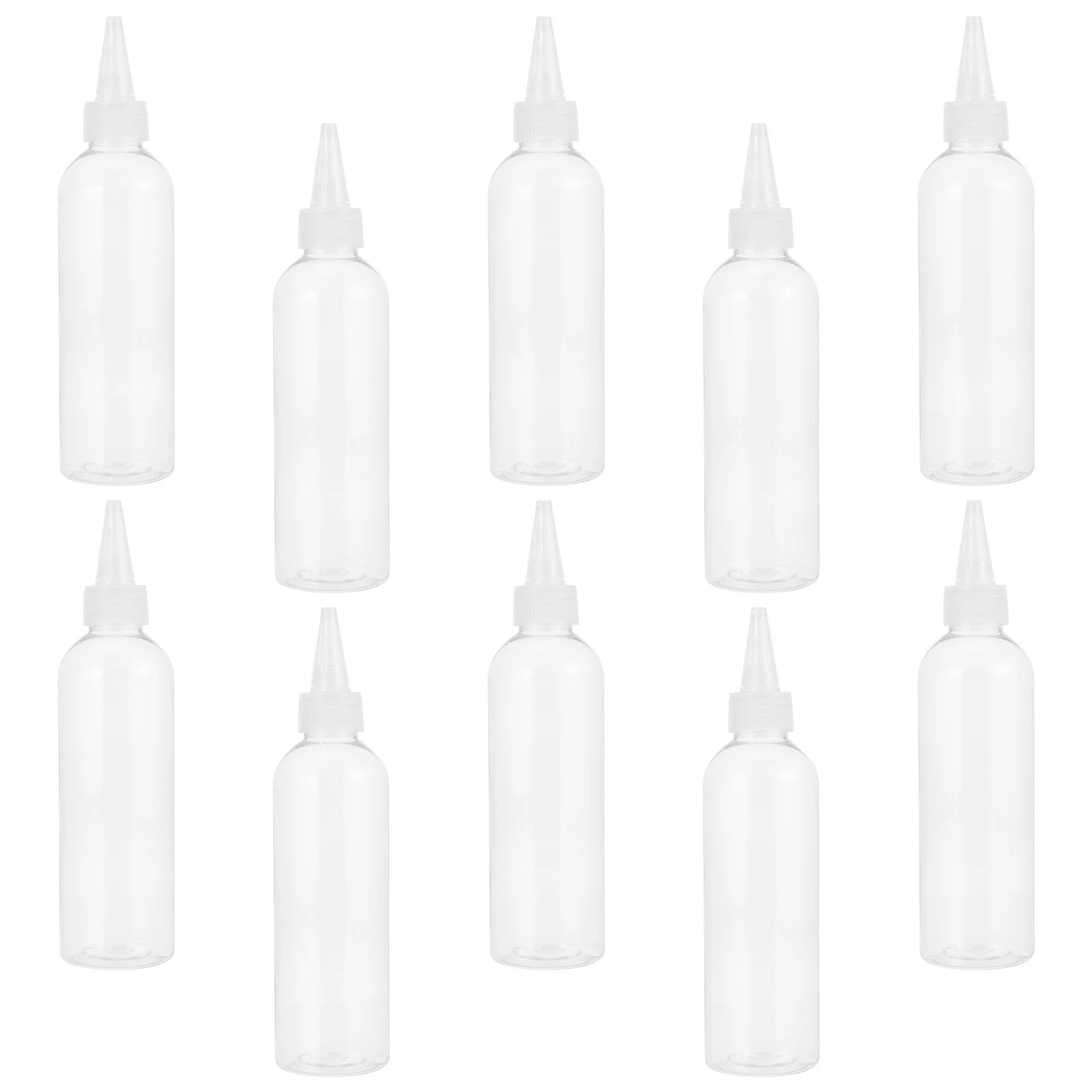 

10 Pcs Bottle Hairdressing Tool Lotion Sub Squeeze Bottles Plastic Container Sauce Pointed Mouth Dye