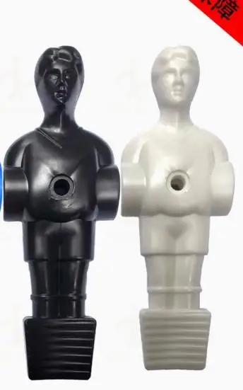 

10Pcs Table Football Machine Accessories Foosball Player Replacement Parts Mini Plastic Football Men White Black for Table