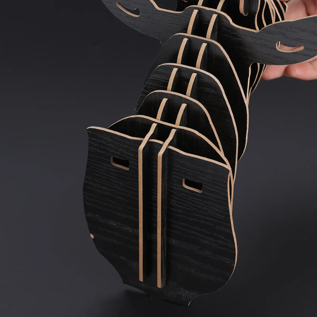 

Wooden Elk Wall Decor 3D Hanging Board For Home Kitchen Bedroom Black Art Craft Room Decoration Wall Hanging Tag