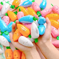 4 Pcs Cute Cartoon Small Fresh Radish Pencil Sharpener Creative Students Kawaii Stationery Back To School Cute School Supplies