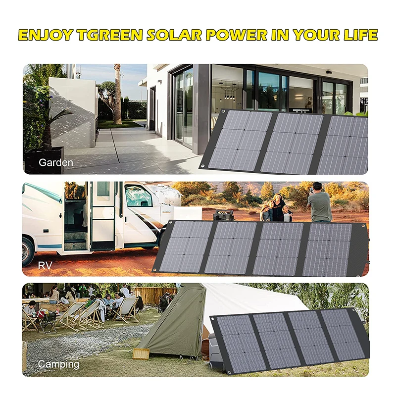 1500W portable solar panel kit 18V foldable solar cell charger, suitable for mobile phones, tablets, cameras, outdoor camping RV