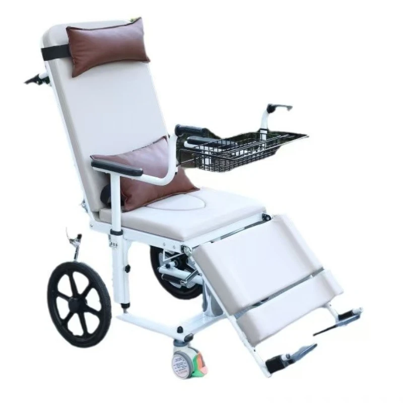 Lifting machine for paralyzed elderly people Shifting artifact Toilet chair Big wheel Outdoor implementation