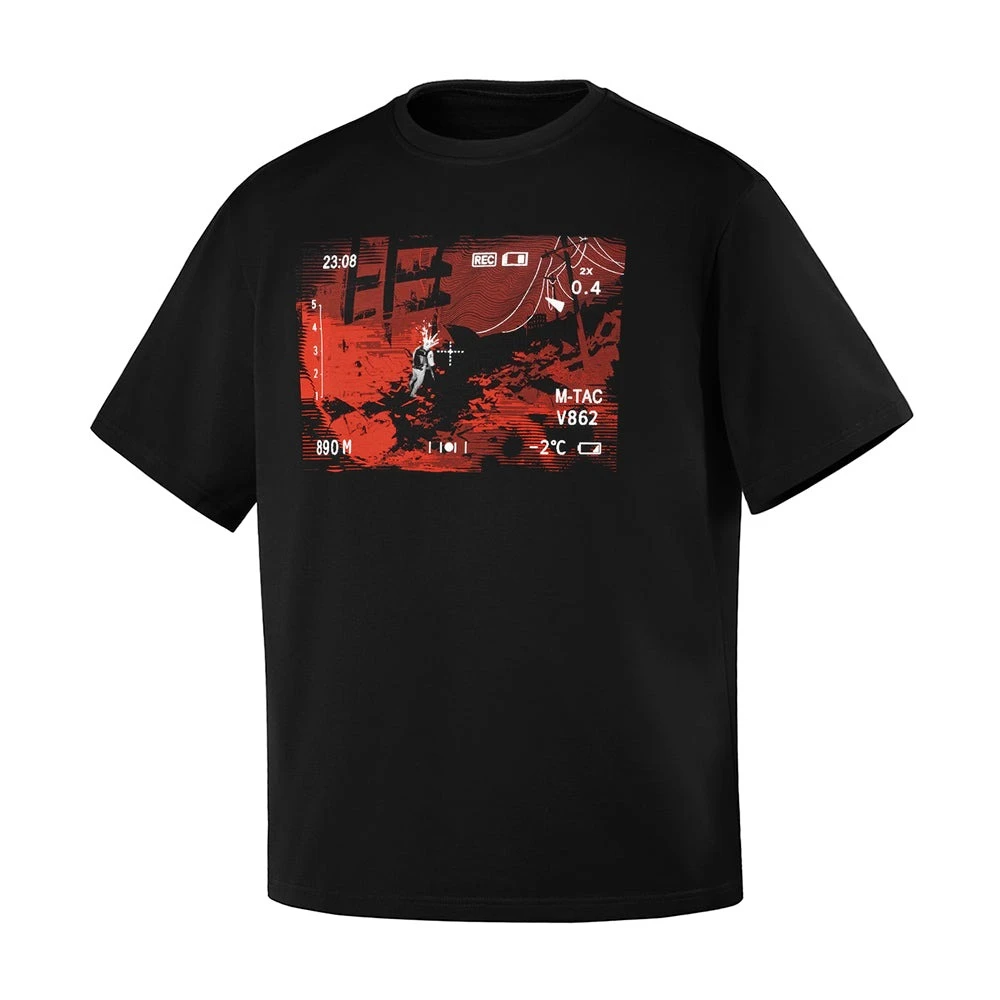 Oversize T-Shirt One Shot Tactics Graphic Cotton Tees Printing High-end Luxury Unisex Style Both of Men and Women