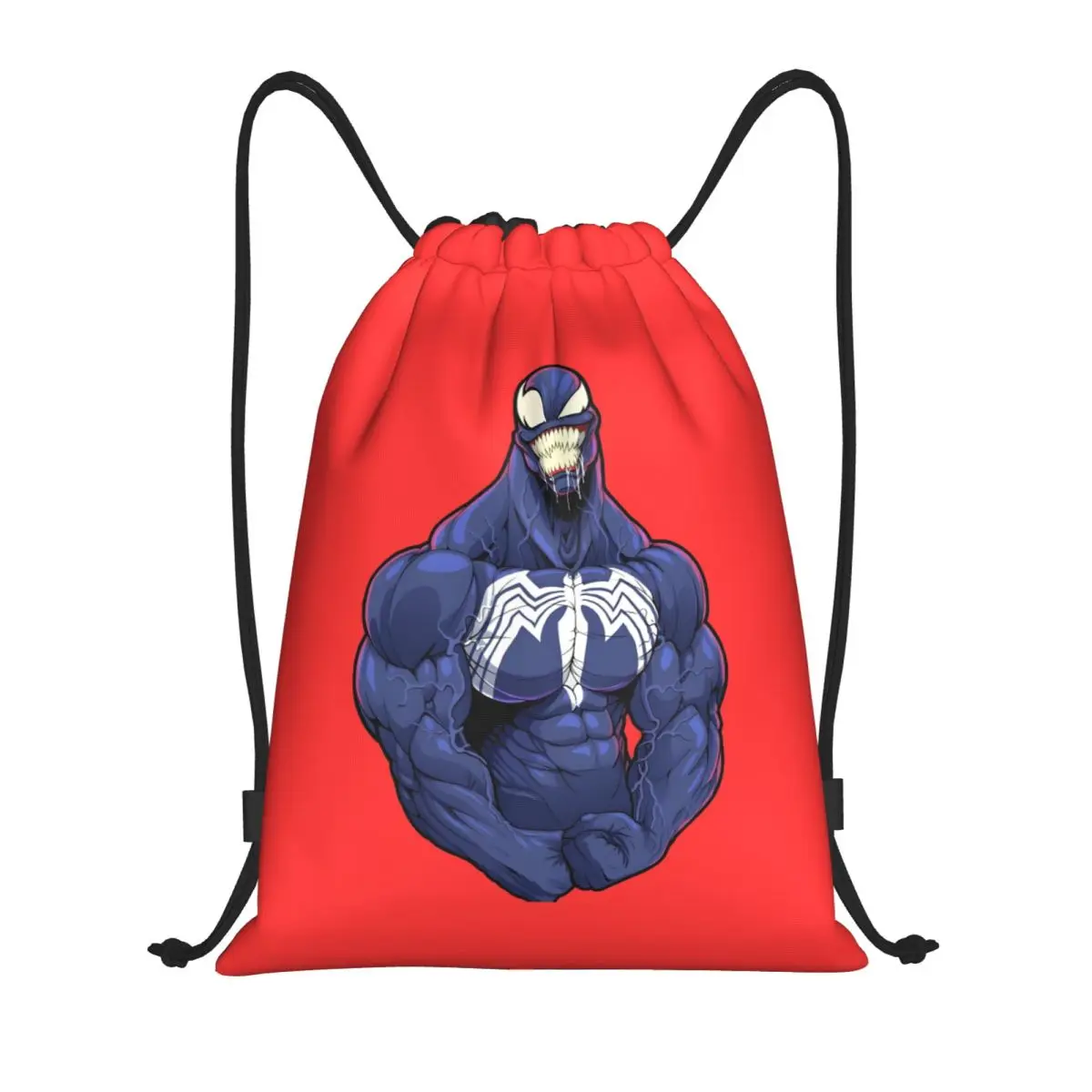 

Custom Venom Drawstring Backpack Women Men Sport Gym Sackpack Portable Aggressive Shopping Bag Sack