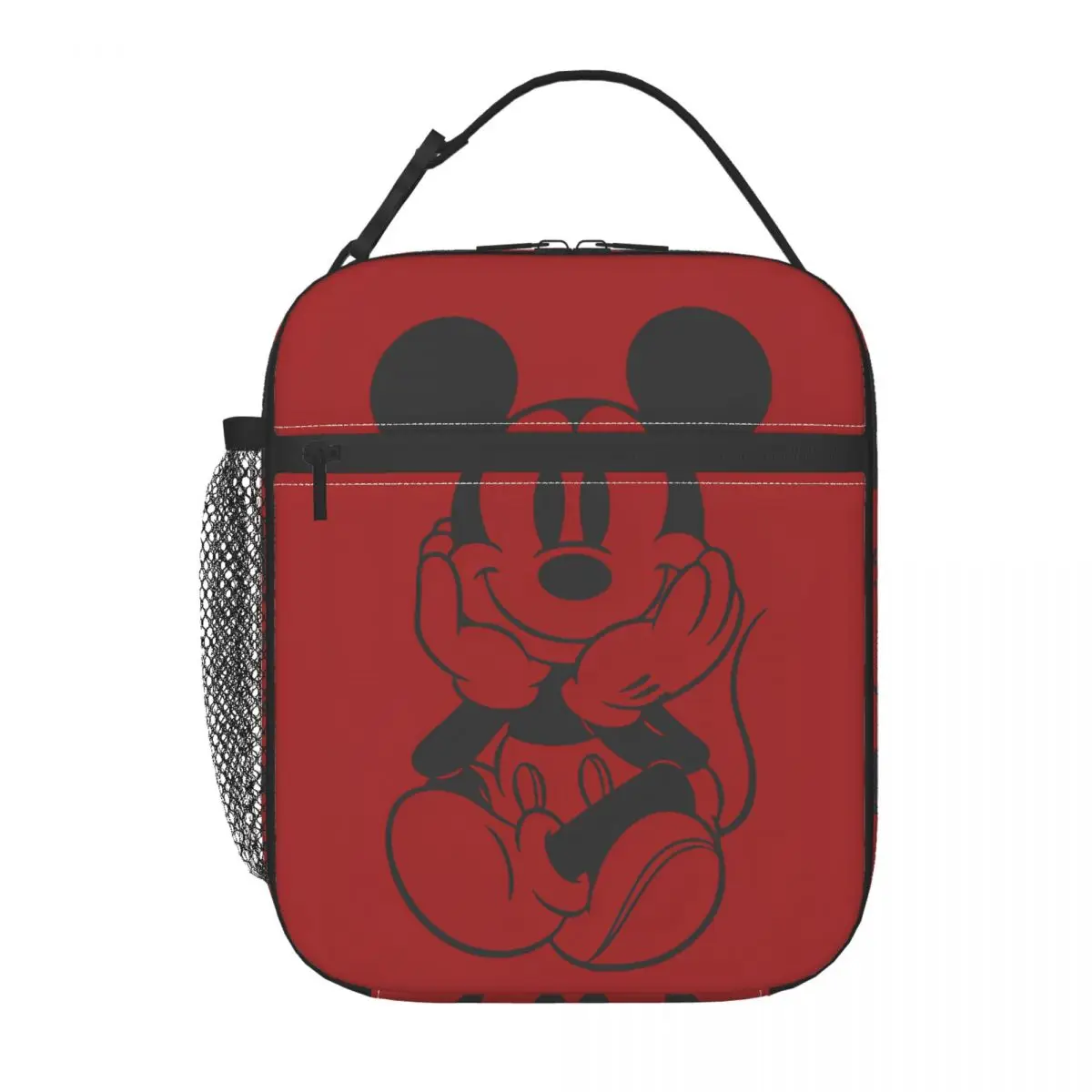 Red Mickey Mouse Thermal Insulated Lunch Bag for School Portable Food Bag Cooler Thermal Lunch Boxes image 3