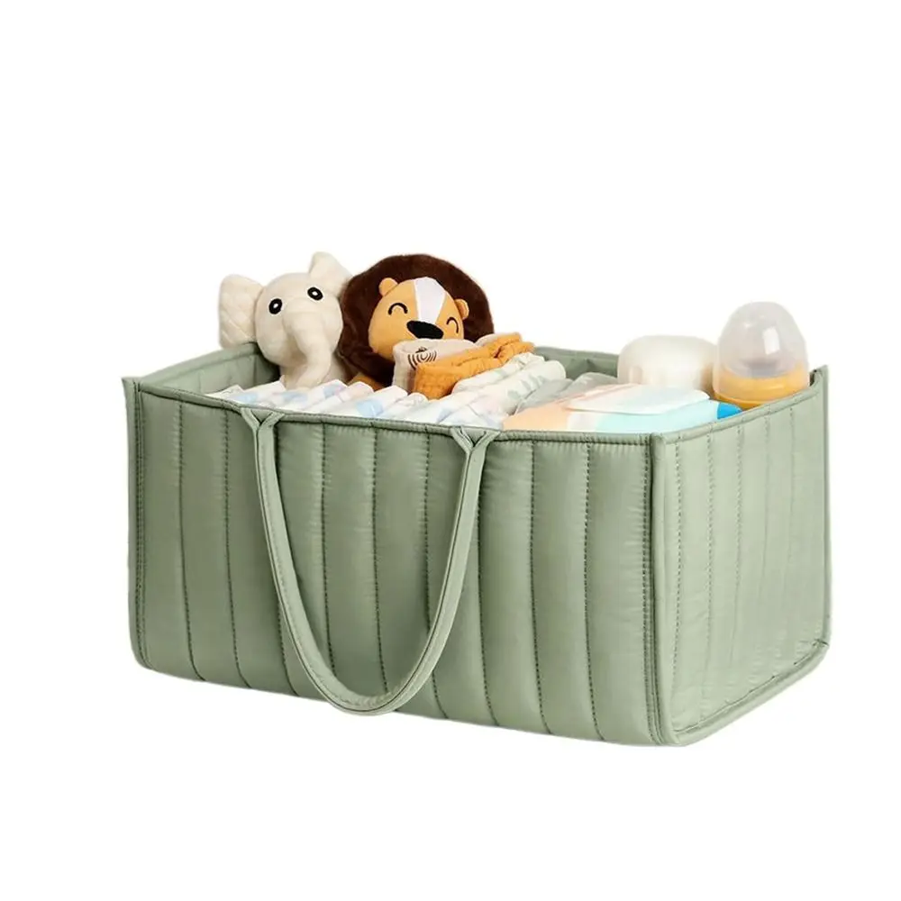 

Large Capacity Baby Diaper Storage Bag Handle Portable Baby Wipes Organizer Divided Design Waterproof Diaper Storage Handbag Mom