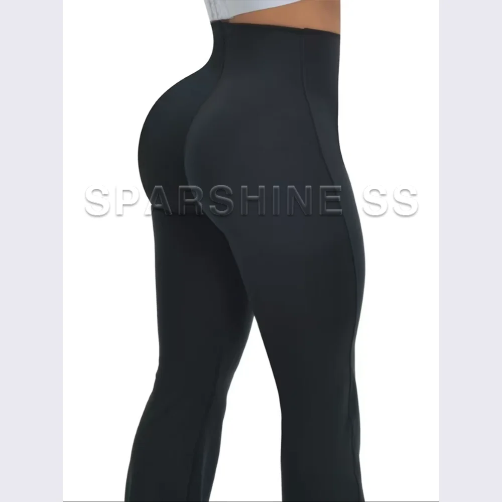 Damen High-Waist Flare-Yogahose mit Bauchkontrolle, Dehnbare Bootcut-Leggings für Workout, Yoga & Freizeitkleidung – Detail 8
