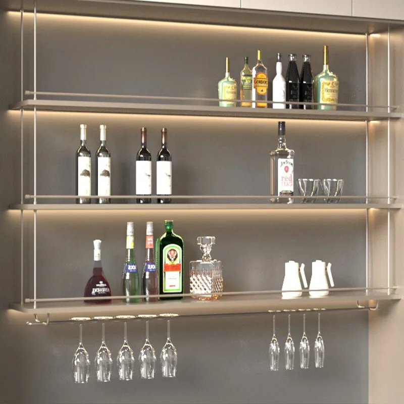 Shelf Minimalist Wine Rack Metal Drinks Shop Luxury Commercial Wine Rack Nordic Display Botellero Vino Drinking Bar Furniture