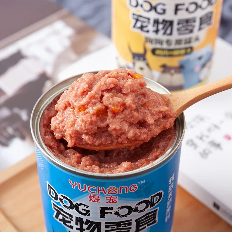 Dog canned pet dog snacks dog food partner mix 375 g rice wet food pork bun teddy golden retriever puppy dog