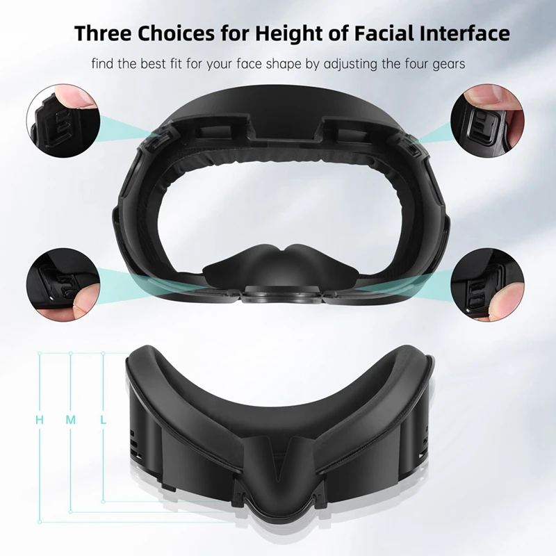 Neu für Meta Quest3 Blackout verbreiterte atmungsaktive Maske Teleskop verstellung Ersatz halterung Maske Zubehör